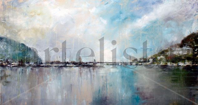 Puerto de Andratx Panoramica Oil Canvas Marine Painting