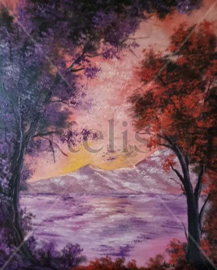 Los colores de la tarde Acrylic Canvas Landscaping