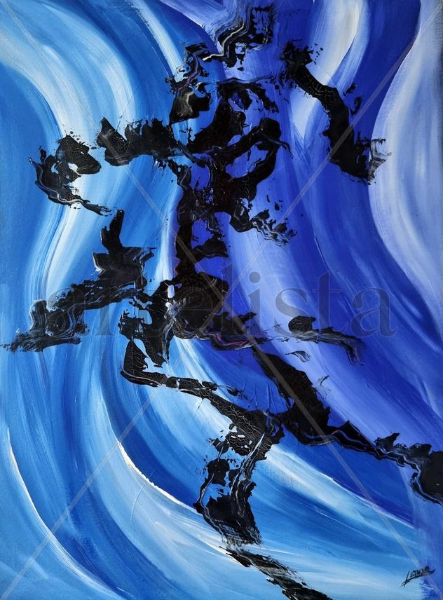 Sinfonía en azul 60x80 cm
