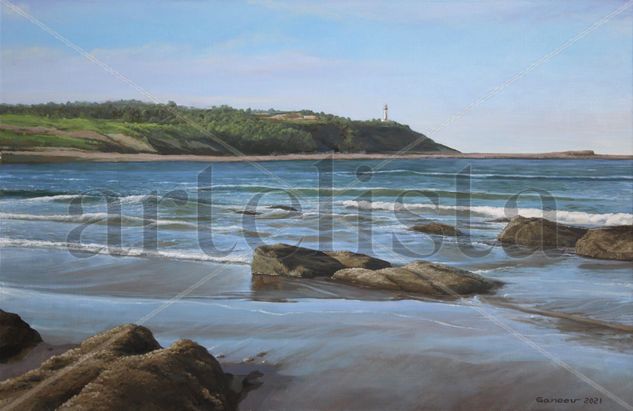 BY THE SEA Oil Canvas Marine Painting