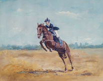 Caballo de equitación.