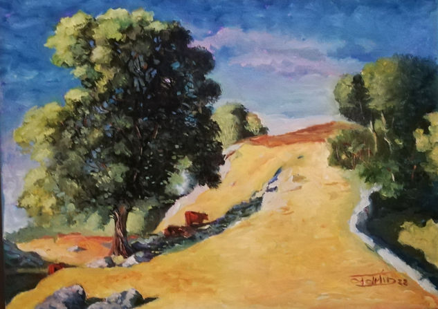 Un agosto en Cantabria Oil Canvas Landscaping