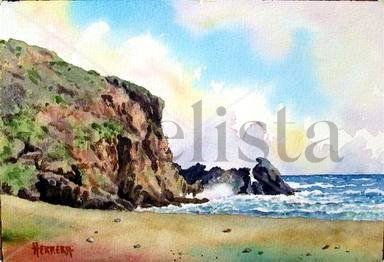 Cala del Barronal Watercolour Paper Landscaping