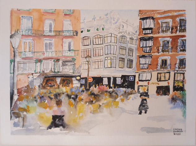 Plaza Madrid Watercolour Paper Landscaping