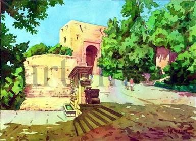 Puerta de la Justicia Watercolour Paper Landscaping