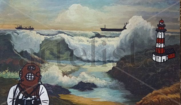 Buzo 1979 Oil Canvas Marine Painting