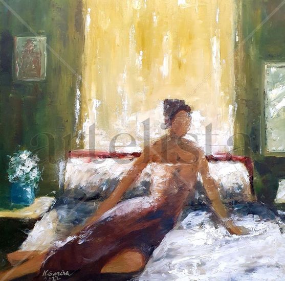 Unbearable loneliness! Óleo Lienzo Retrato