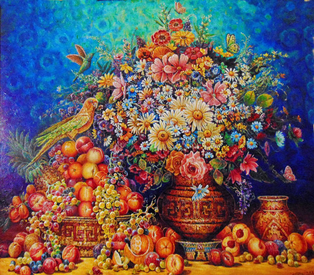 "ARGENTINA AMERICAN STILL LIFE" Oil Canvas Still Life Paintings