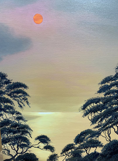 Atardecer de fuego Oil Panel Landscaping