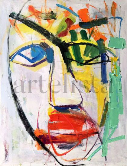 Face abstract 1033 Acrylic Canvas Figure Painting