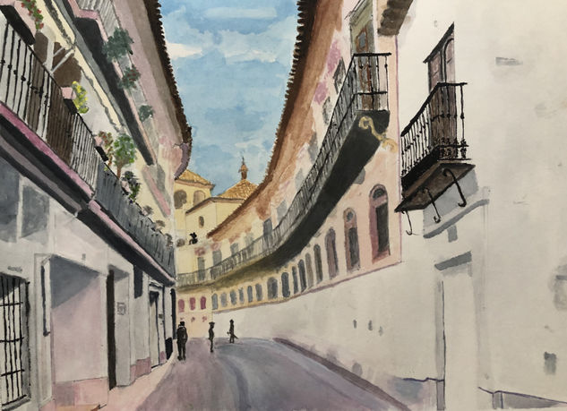 Los balcones largos Watercolour Paper Landscaping