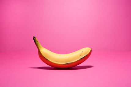 Banana on pink...