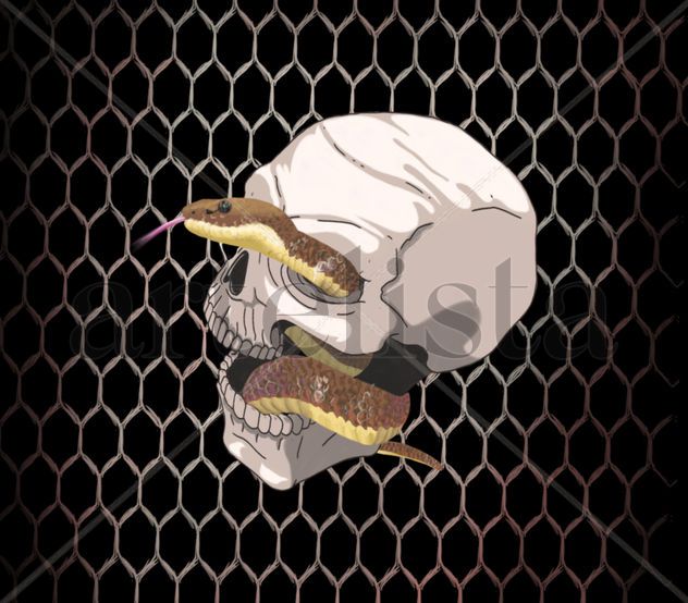 Calavera y serpiente