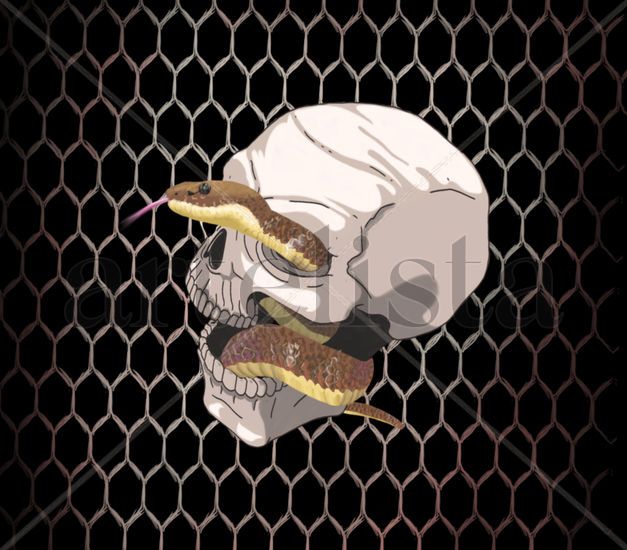 Calavera y serpiente 