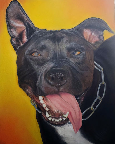 American Staffordshire Negro Lápiz