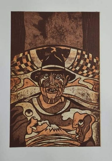 Finitud. Woodcut