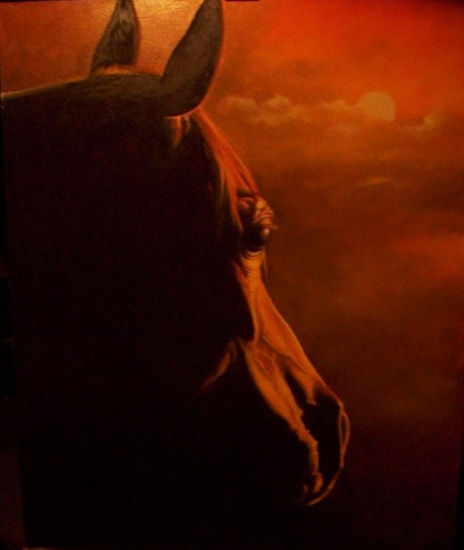 Puesta de Sol Oil Canvas Animals