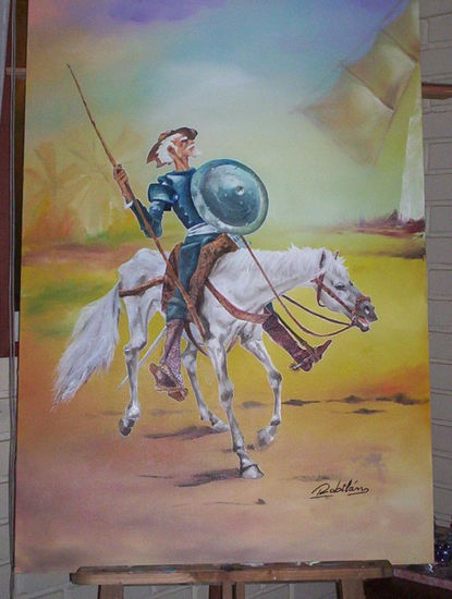 El Quijote Oil Canvas Figure Painting