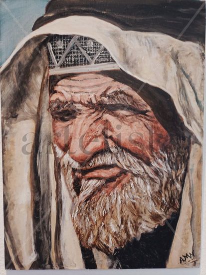 El arabe Oil Panel Portrait