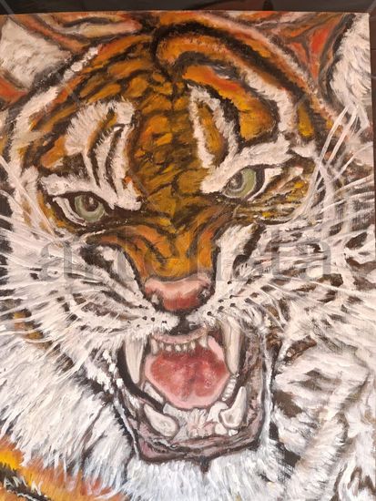 Tigre Oil Panel Animals