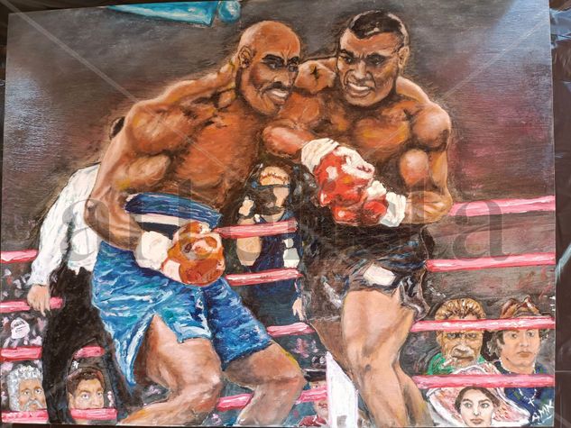 Tyson VS Holyfield Oil Panel Sports