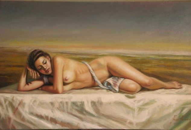 Descanso en Mojacar Oil Canvas Nude Paintings