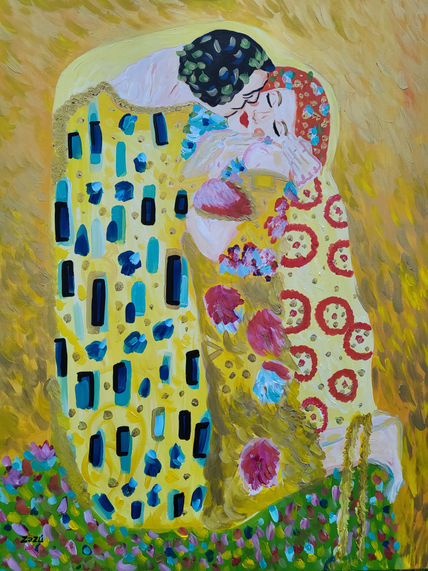 Los amantes "el beso".