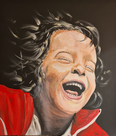 El niño riendo Acrylic Canvas Portrait