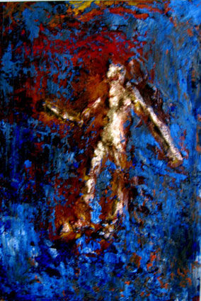 androgino Oil Panel Figure Painting