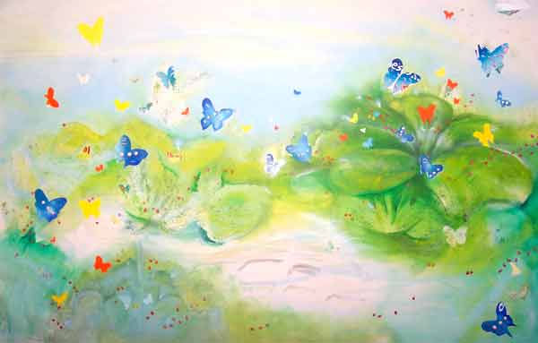 Sitio de Mariposas Acrylic Canvas