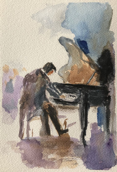 Pianista Watercolour Paper Others