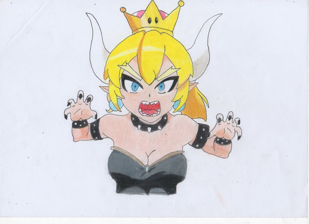 Bowsette Mixed Media