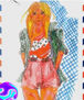 Ilustración de moda chica de Mango.