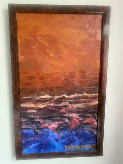 Atardecer frente al mar Oil Canvas Marine Painting