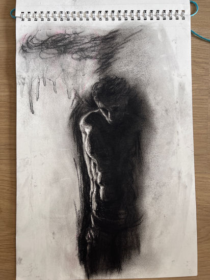 Figure of a man Charcoal