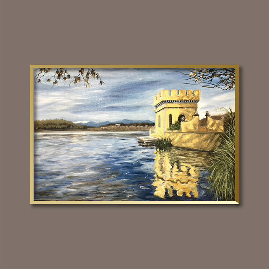 Estany de Banyoles Oil Canvas Landscaping