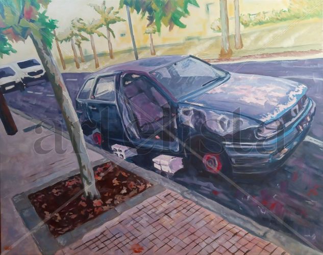 Abandoned Car 1 Acrylic Canvas Landscaping