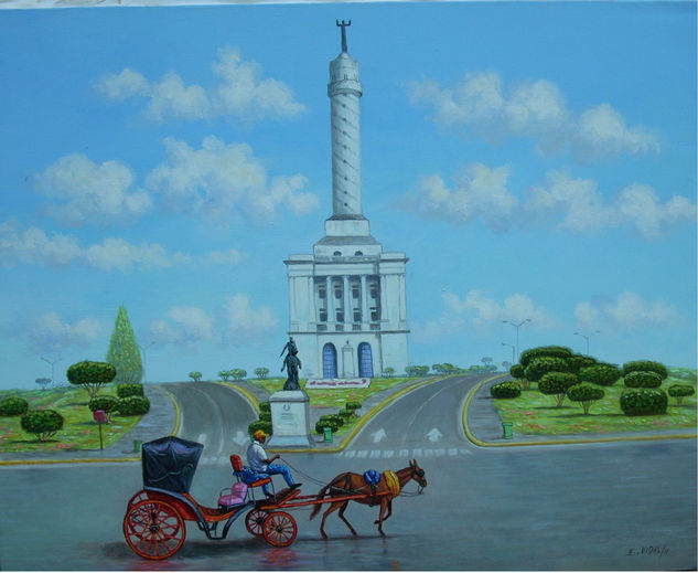 PAISAJE COSTUMBRISTA EL MONUMENTO Oil Canvas Landscaping