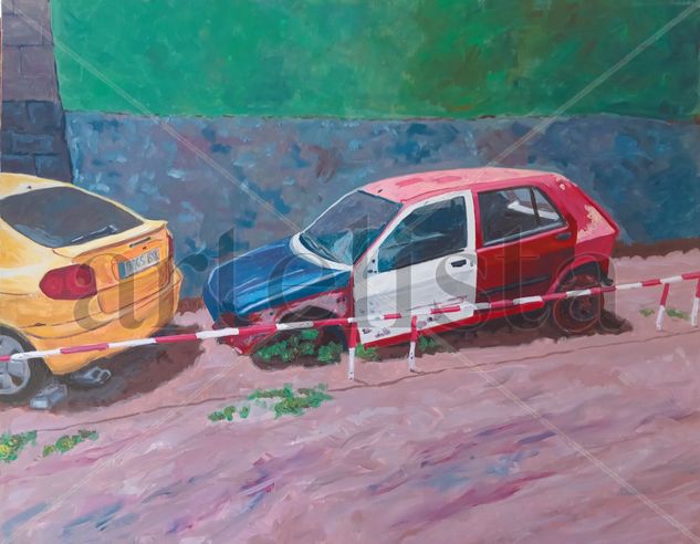 Abandoned Car 2 Acrylic Canvas Landscaping