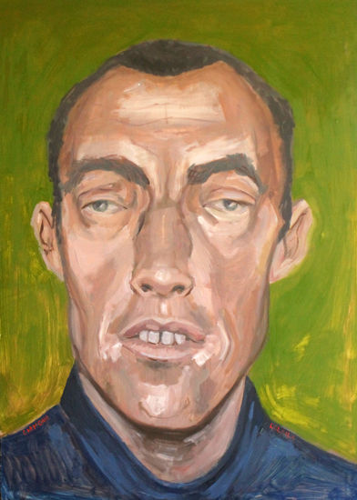 Le monsieur Oil Panel Portrait