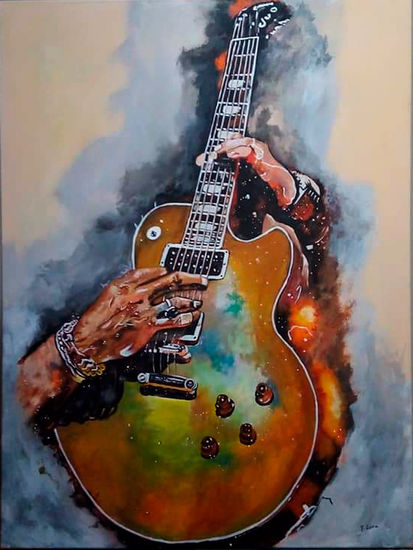 Guitarra Acrylic Canvas Figure Painting