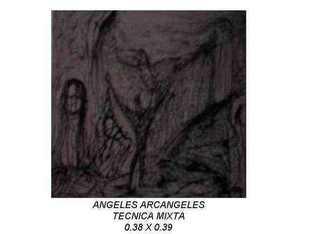 ANGELES ARCANGELES Media Mixta Lienzo Figura