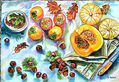 BODEGON CON HORTALIZAS Y FRUTAS ,DEL OTOÑO