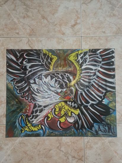 Eagle Oil Canvas Animals