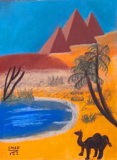 Pirámides Egipto Pastel Paper Landscaping