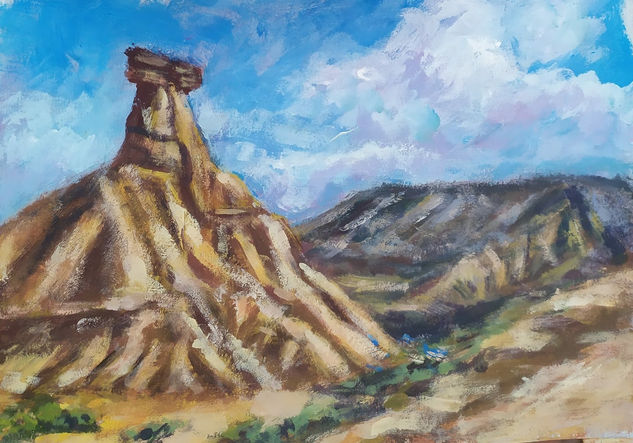 Bardenas Acrílico Cartulina Paisaje