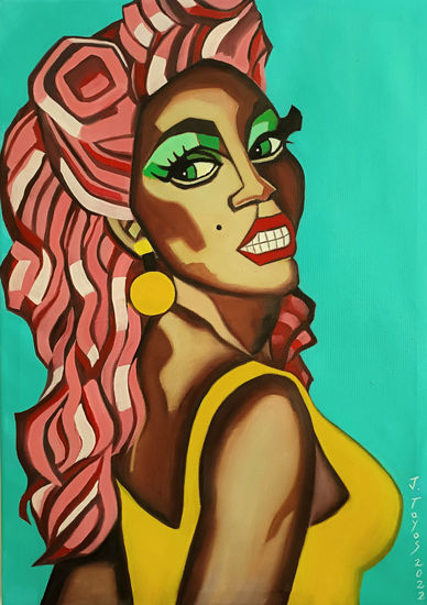 "RUPAUL" 2022 Oil Canvas Portrait