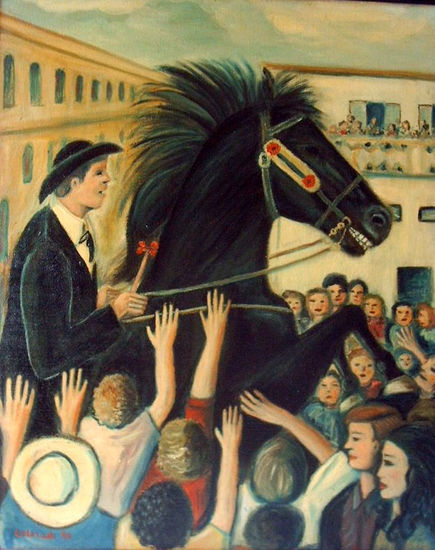 CABALLOS  O DIOSES Oil Canvas Sports