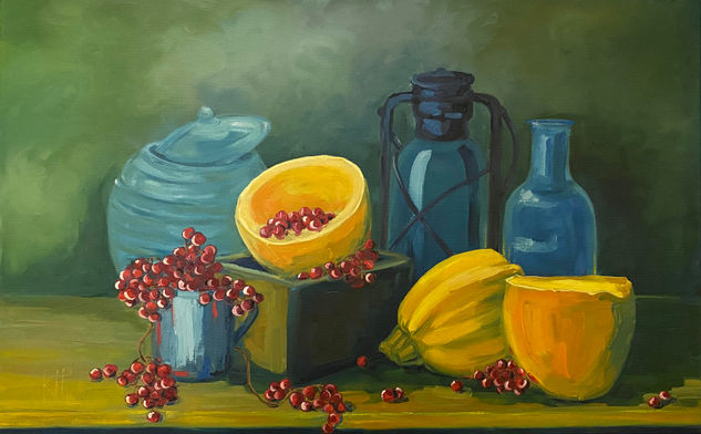 Bodegon de otoño Oil Canvas Still Life Paintings