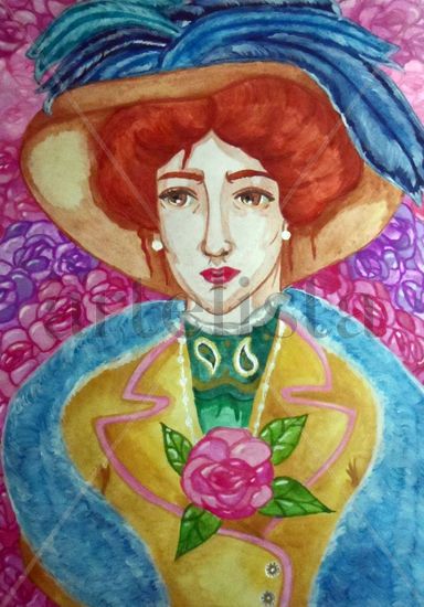 Anne Shirley: Homenaje a Lucy Maud Montgomery Watercolour Paper Portrait